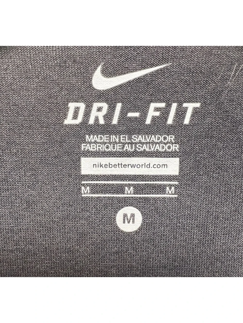 Nike Dry Fit Youth Med. Grey With Geometric Nike Swoosh